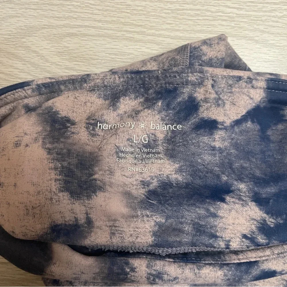 Balance and Harmony Tie Dye 2 Piece Yoga Athletic Set Bra and Leggings Women’s L